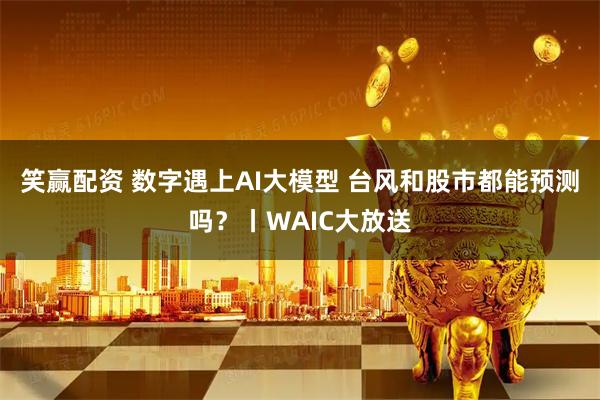 笑赢配资 数字遇上AI大模型 台风和股市都能预测吗?丨WAIC大放送